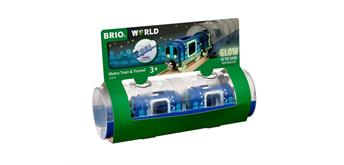 Brio 33970 - Brio Tunnel Set mit 2 U-Bahn Wagons