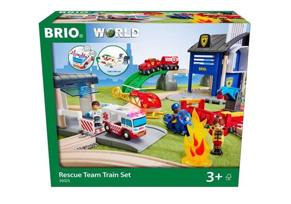 Brio 36025 Polizei und Feuerwehr Set Deluxe