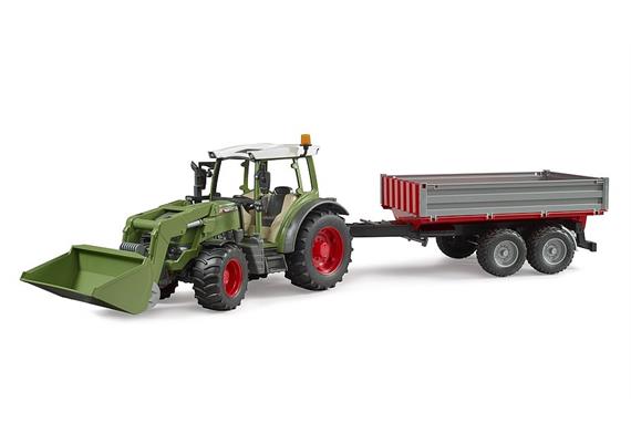 Bruder 02182 Fendt Vario 211 mit Frontlader und Bordwandanhänger