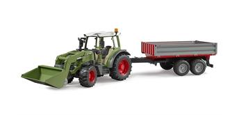 Bruder 02182 Fendt Vario 211 mit Frontlader und Bordwandanhänger