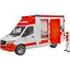 Bruder 02676 MB Sprinter Ambulanz mit Fahrer und Light + Sound Modul