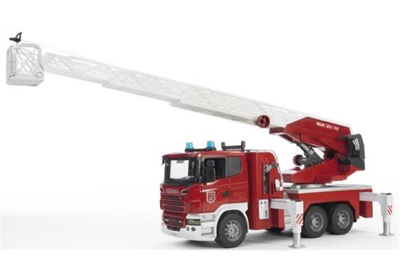 Bruder 03590 Scania Feuerwehrleiterwagen plus Licht und Sound Module