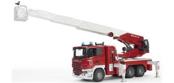 Bruder 03590 Scania Feuerwehrleiterwagen plus Licht und Sound Module