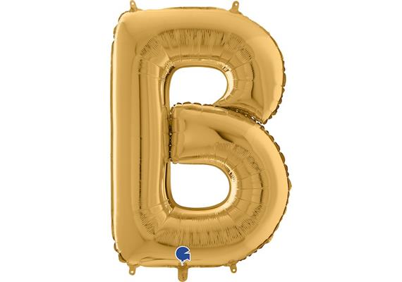 Buchstaben-Folienballon - B in gold ohne Füllung
