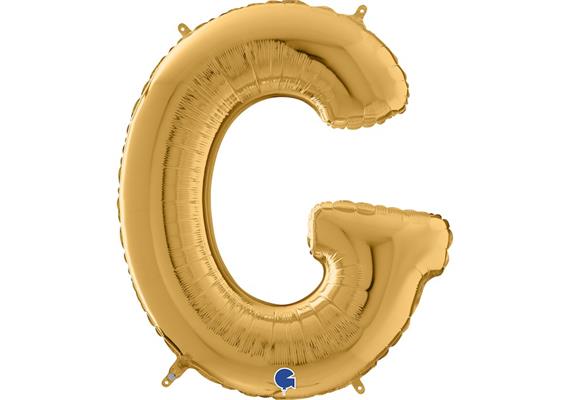 Buchstaben-Folienballon - G in gold ohne Füllung