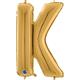 Buchstaben-Folienballon - K in gold ohne Füllung