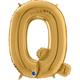 Buchstaben-Folienballon - Q in gold ohne Füllung