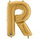 Buchstaben-Folienballon - R in gold ohne Füllung