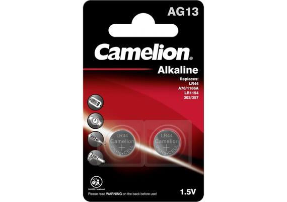 Camelion Batterien Knopfzelle LR 44 Alkaline 2er Blister