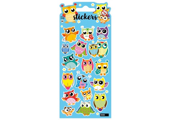 Card Group D425 Stickers Flower Owls
