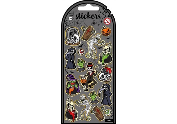 Card Group D542 Stickers Scary Creatures