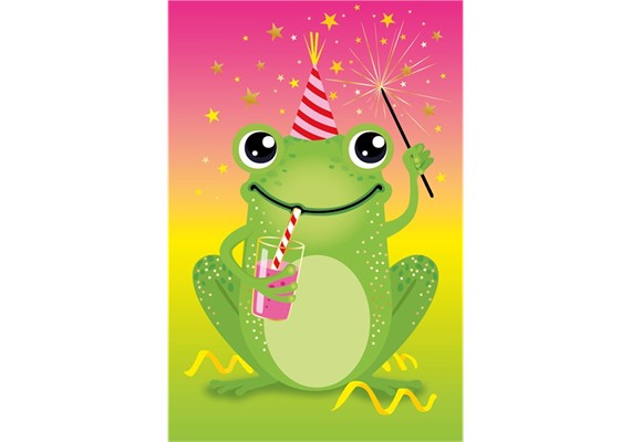 Card Group H030250 Karte Colourful Frog