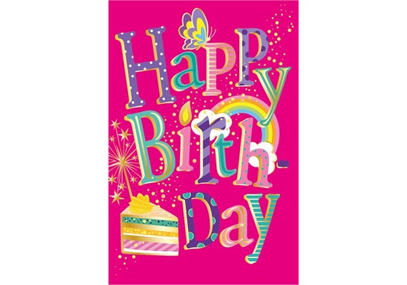 Card Group H030283 Karte Pink Birthday Cake