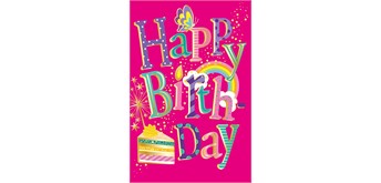 Card Group H030283 Karte Pink Birthday Cake
