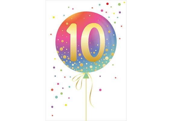 Card Group Karte Age Balloon 10