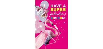 Card Group Karte Birthday Flamingo