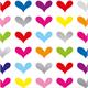 Card Group Karte Colourful Hearts