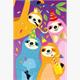 Card Group Karte Colourful Sloths