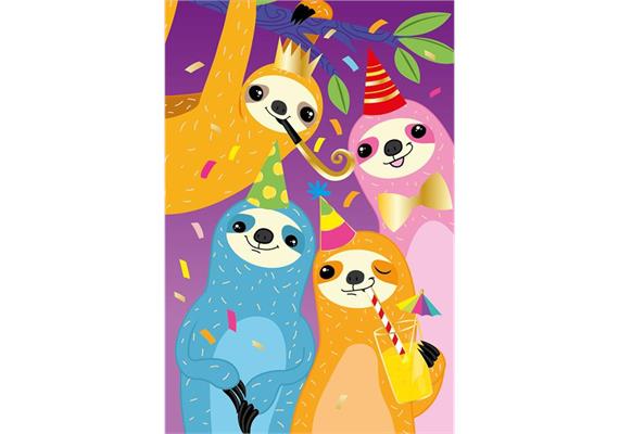 Card Group Karte Colourful Sloths