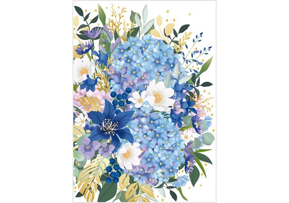 Card Group - Karte Mini Blue Flowers