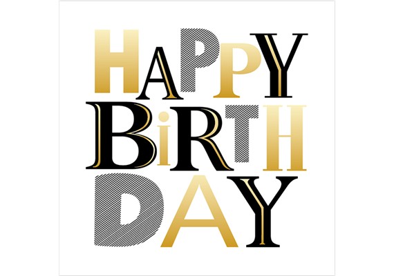 Card Group - Karte Monochrome Birthday