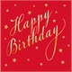 Card Group - Karte Red Golden Happy Birthday