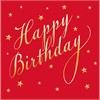 Card Group - Karte Red Golden Happy Birthday