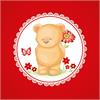 Card Group Karte Teddie with Flower