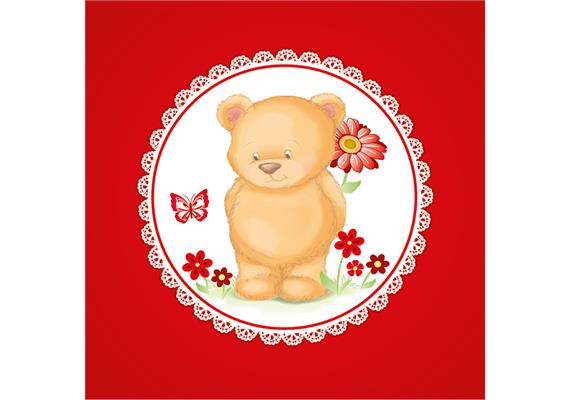 Card Group Karte Teddie with Flower