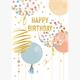Card Group Mini Karte Beautified Birthday Balloons