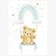 Card Group Mini Karte Blue Rainbow Teddy