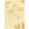 Card Group Mini Karte golden Flamingos