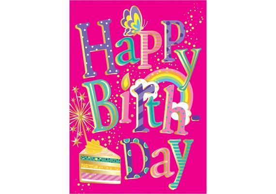 Card Group Mini Karte Pink Birthday Cake