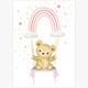 Card Group Mini Karte Pink Rainbow Teddy