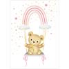 Card Group Mini Karte Pink Rainbow Teddy