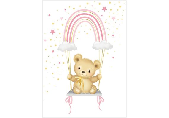 Card Group Mini Karte Pink Rainbow Teddy