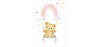 Card Group Mini Karte Pink Rainbow Teddy