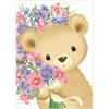 Card Group Mini Karte Teddy with Flowers