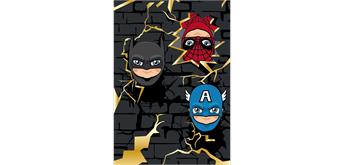 Card Group Mini Karte Three Superheroes