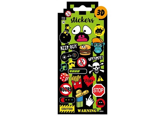Card Group Stickers 3D Gamer