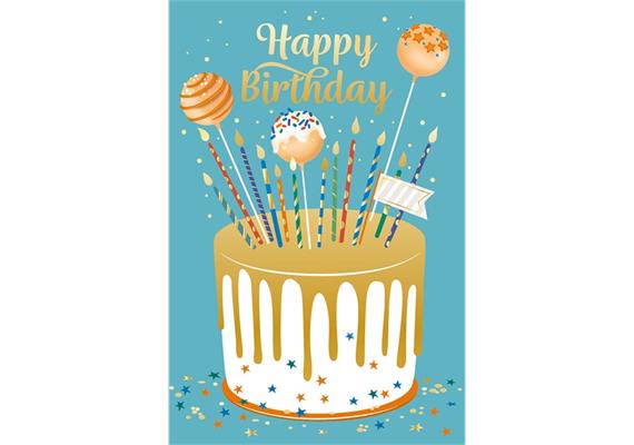 Card Group Turquise Birthday Cake