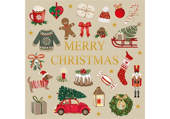 Card Group - Weihnachtskarte Christmas Symbols