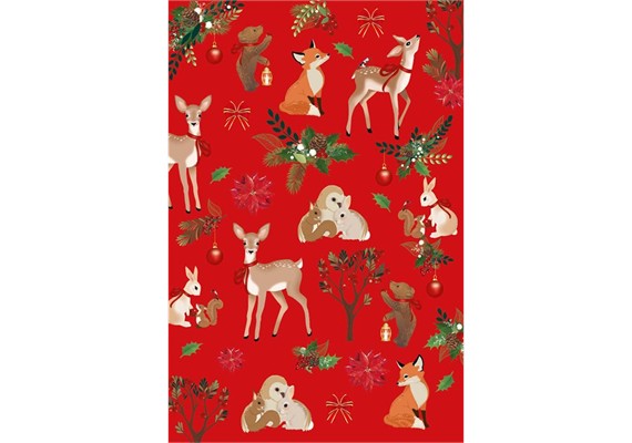 Card Group - Weihnachtskarte Red Joyful Animals