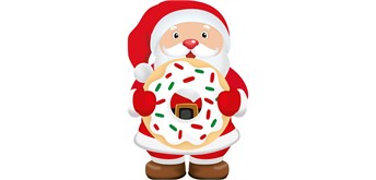 Card Group - Weihnachtskarte Santa with Donut