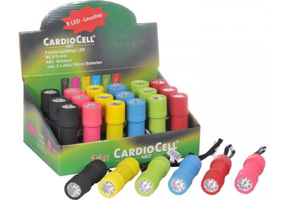 CardioCell NEO LED-Taschenlampe, farblich sortiert