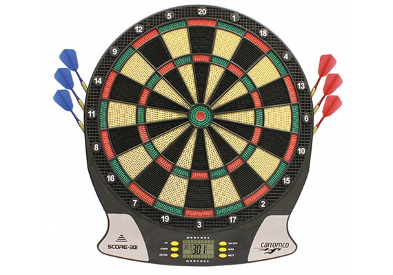 Carromco - Elektronik Dartboard Score 301 inkl. 6 Softdarts mit LCD Display