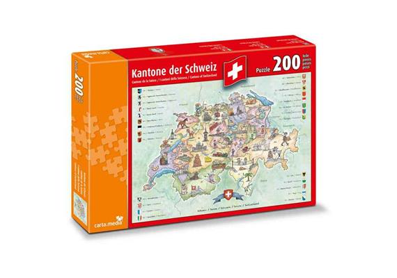 carta.media Kantone der Schweiz - Puzzle 200 Teile