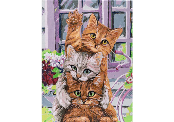 Craft Buddy - Paint by Numbers "Hi Kittens" 30 x 40 cm