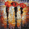 Craft Buddy - Paint by Numbers "In the Rain" 30 x 30 cm