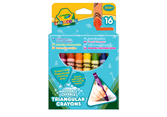 Crayola 16 Dreieck-Wachsmalstifte - 1+